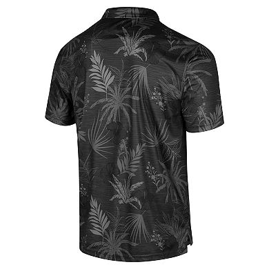 Men's Colosseum Black Iowa Hawkeyes Big & Tall Palms Polo