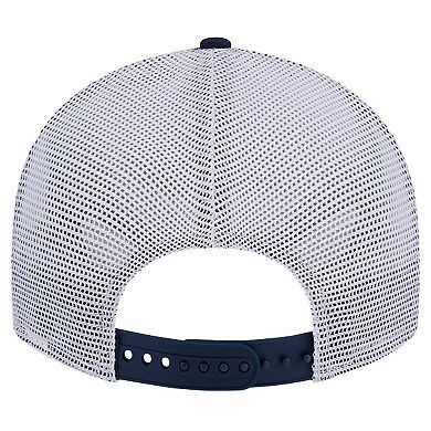 Men's New Era Navy Virginia Cavaliers Throwback Circle Patch 9FIFTY Trucker Snapback Hat