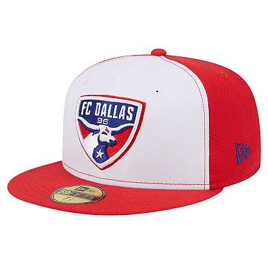 Men's New Era White/Red FC Dallas 2024 Kick Off Collection 59FIFTY Fitted Hat