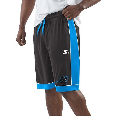 Men's Starter Black/Blue Carolina Panthers Fan Favorite Fashion Shorts