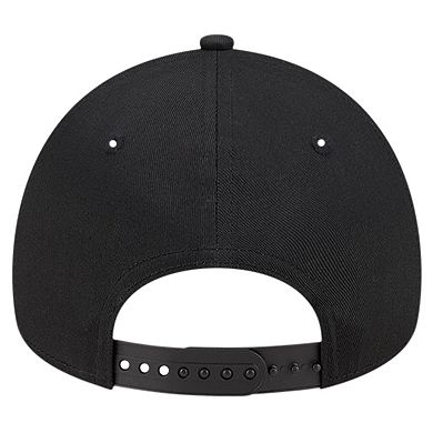 Men's New Era Black Miami Marlins Team Color A-Frame 9FORTY Adjustable Hat