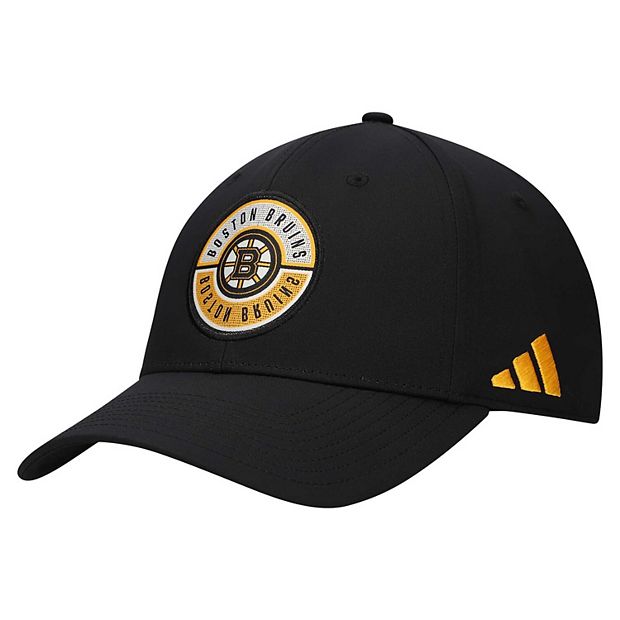 Men s adidas Black Boston Bruins Circle Logo Flex Hat