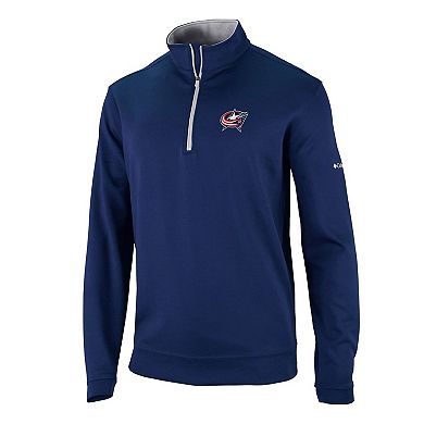 Men's Columbia Navy Columbus Blue Jackets Wickham Hills Omni-Wick Quarter-Zip Jacket