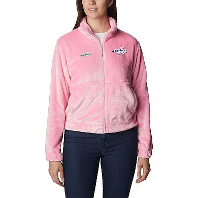 Women's Columbia Pink Washington Capitals Fire Side Full-Zip Jacket