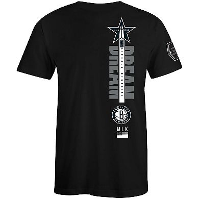 Unisex FISLL x Black History Collection Black Brooklyn Nets T-Shirt