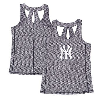 Women's New Era Navy New York Yankees Space Dye Keyhole Back Tank Top
