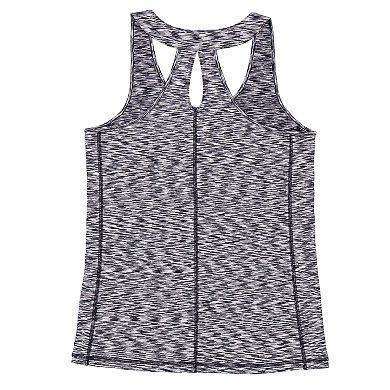 Women's New Era Navy New York Yankees Space Dye Keyhole Back Tank Top