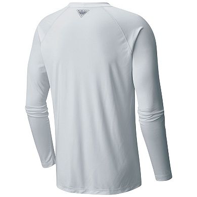 Men's  Columbia White Minnesota Wild Terminal Tackle Omni-Shade Raglan Long Sleeve T-Shirt