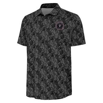 Men's Antigua Black Inter Miami CF Tampa Button-Up Shirt