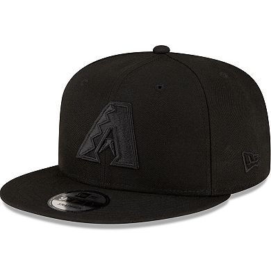 Men's New Era Arizona Diamondbacks Black On Black 9FIFTY Snapback Adjustable Hat