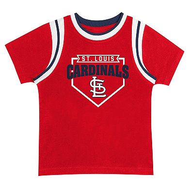 Toddler Fanatics Branded Red/Gray St. Louis Cardinals Bases Loaded T-Shirt & Shorts Set