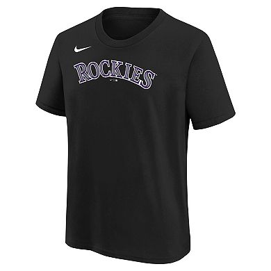 Youth Nike Kris Bryant Black Colorado Rockies Home Player Name & Number T-Shirt