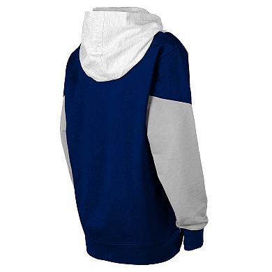 Youth Ash/Blue Tampa Bay Lightning Champion League Fleece Pullover Hoodie