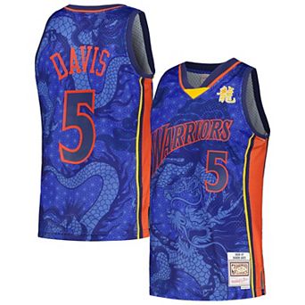 Men's Mitchell & Ness Baron Davis Royal Golden State Warriors 2006/07 Hardwood Classics Asian Heritage 6.0 Swingman Throwback Player Jersey