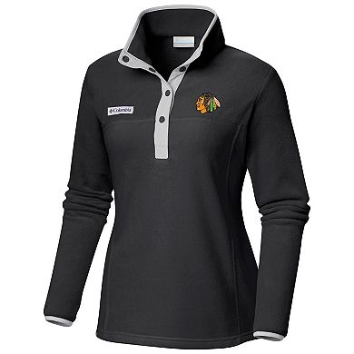 Women's Columbia Black Chicago Blackhawks Benton Springs Half-Snap Jacket