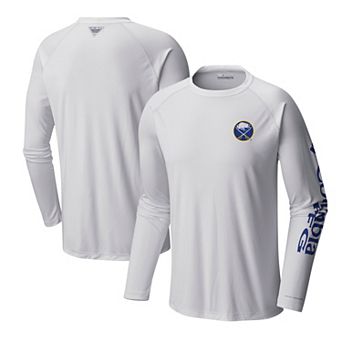 Men's Columbia White Buffalo Sabres Terminal Tackle Omni-Shade Raglan Long Sleeve T-Shirt