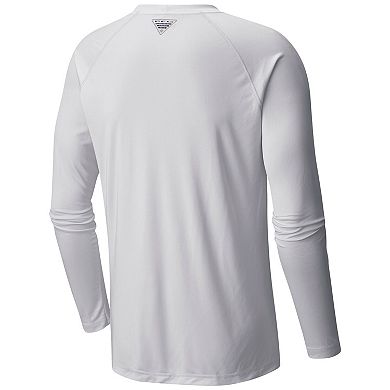Men's  Columbia White Buffalo Sabres Terminal Tackle Omni-Shade Raglan Long Sleeve T-Shirt
