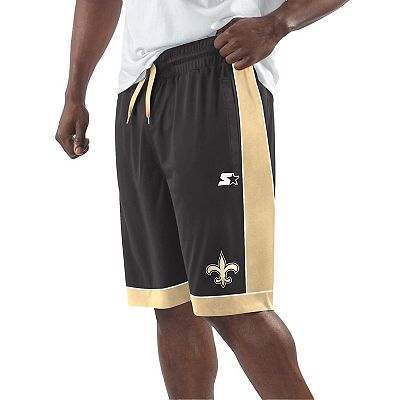 Men s Starter Black Gold New Orleans Saints Fan Favorite Fashion Shorts