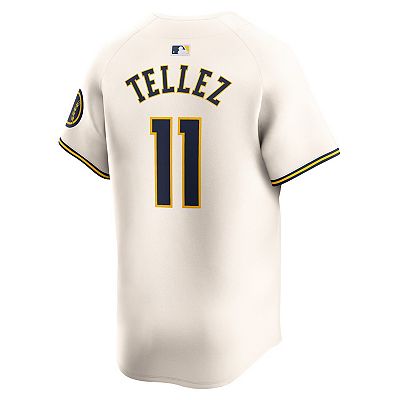 Men's Nike Rowdy Tellez Cream Milwaukee Brewers Home Limited