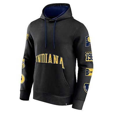 Men's Fanatics Branded Black Indiana Pacers Home Court Pullover Hoodie