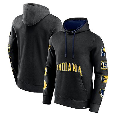 Men's Fanatics Branded Black Indiana Pacers Home Court Pullover Hoodie