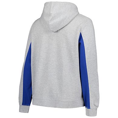 Women's Profile Heather Gray Los Angeles Dodgers Plus Size Pullover Jersey Hoodie