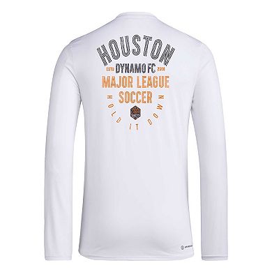Men's adidas White Houston Dynamo FC Local Stoic Long Sleeve T-Shirt