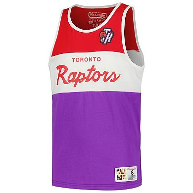 Youth Mitchell & Ness Purple Toronto Raptors Hardwood Classics Special Script Tank Top