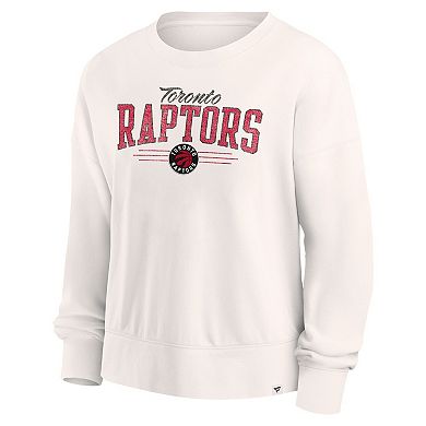 Women's Fanatics Cream Toronto Raptors Close the Game Pullover Sweatshirt