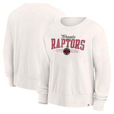 Women's Fanatics Cream Toronto Raptors Close the Game Pullover Sweatshirt