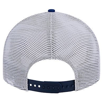 Men's New Era Navy Penn State Nittany Lions Throwback Circle Patch 9FIFTY Trucker Snapback Hat