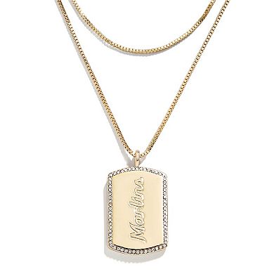 WEAR by Erin Andrews x Baublebar Miami Marlins Dog Tag Necklace