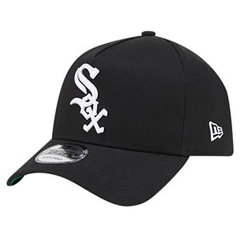 Men's New Era Black Chicago White Sox Team Color A-Frame 9FORTY Adjustable Hat