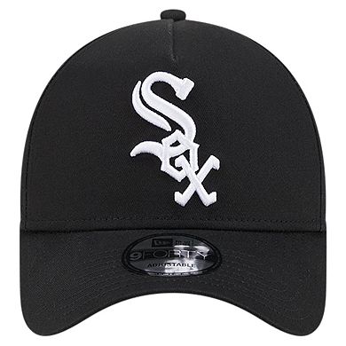 Men's New Era Black Chicago White Sox Team Color A-Frame 9FORTY Adjustable Hat