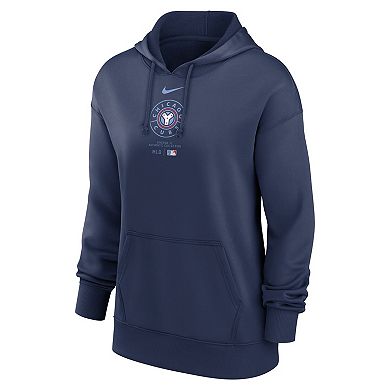 Women's Nike Navy Chicago Cubs City Connect Practice Performance Pullover Hoodie