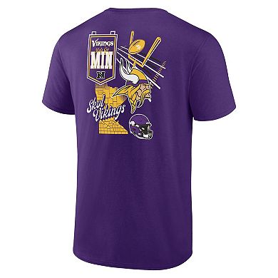 Men's Fanatics Branded Purple Minnesota Vikings Split Zone T-Shirt