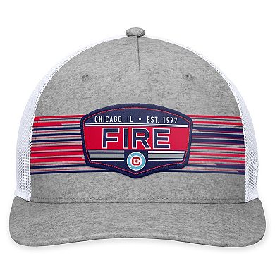 Men's Fanatics Branded Steel Chicago Fire Stroke Trucker Snapback Hat