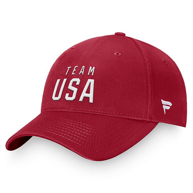 Men s Fanatics Red Team USA Adjustable Hat