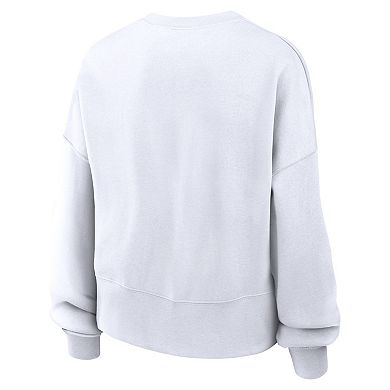 Women's Nike White New York Yankees Pullover Sweatshirt