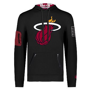 Unisex FISLL x Black History Collection Black Miami Heat Pullover Hoodie