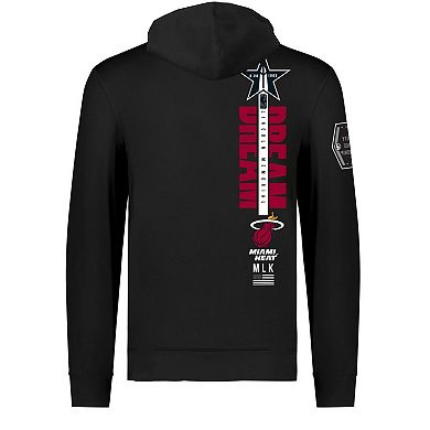 Unisex FISLL x Black History Collection Black Miami Heat Pullover Hoodie