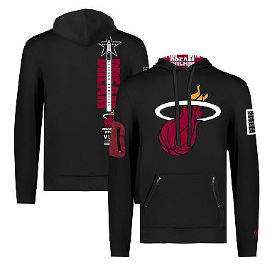Unisex FISLL x Black History Collection Black Miami Heat Pullover Hoodie