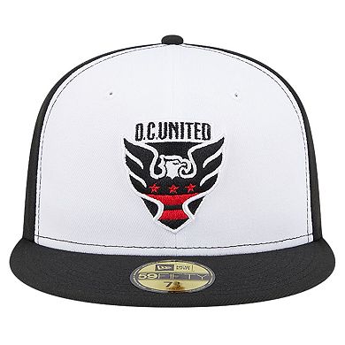 Men's New Era White/Black D.C. United 2024 Kick Off Collection 59FIFTY Fitted Hat