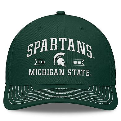 Men's Top of the World Green Michigan State Spartans Carson Trucker Adjustable Hat