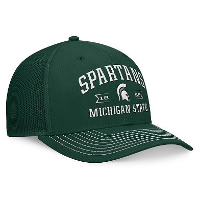 Men's Top of the World Green Michigan State Spartans Carson Trucker Adjustable Hat