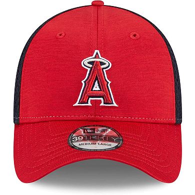 Men's New Era Red Los Angeles Angels Neo 39THIRTY Flex Hat