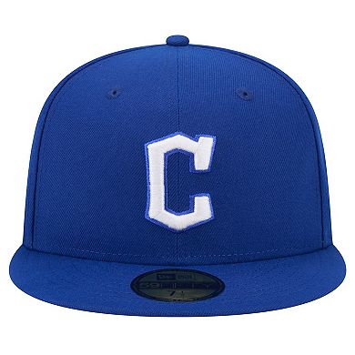 Men's New Era Royal Cleveland Guardians White Logo 59FIFTY Fitted Hat