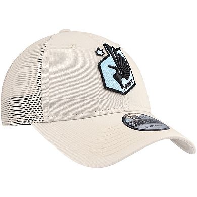 Men's New Era Tan Minnesota United FC Game Day 9TWENTY Adjustable Trucker Hat