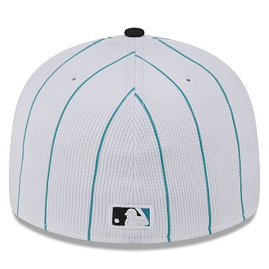 Men's New Era White Miami Marlins 2024 Batting Practice Low Profile 59FIFTY Fitted Hat