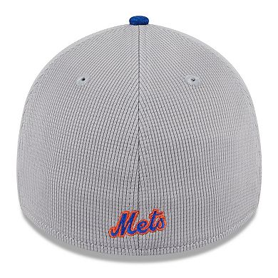 Men's New Era  Gray New York Mets 2024 Batting Practice 39THIRTY Flex Hat